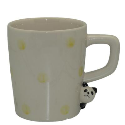 China Cucumber Ceramic Cartoon Mug Hot Spring Coffee Mug Stocked Animal Ceramic Coffee Mug for sale