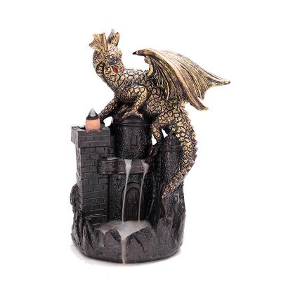 China AROMATIC Direct Wholesale Backflow Censer Castle Dinosaur Resin Factory Home Decoration for sale