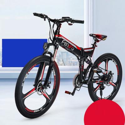 China Steel 26 inch 48v folding bike mountain bike lithium battery power electric invisible bicycle 10A 250W for sale