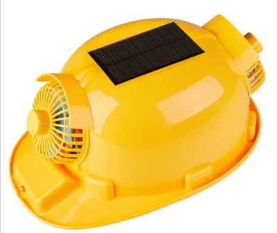 China YM0009 Solar Powered Cooling ABS Workplace Construction Hard Hat Safety Helmet Battery Fan Hard Hat Battery Cooling Helmet for sale