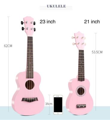 China Wholesale Plywood Ukulele Guitar Color Small 21 Inch Adult Student Hawaii 23 Inch Beginner Ukulele for sale