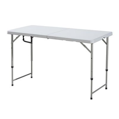 China High quality HDPE+plastic steel pipe square table folding portable plastic spraying table for sale