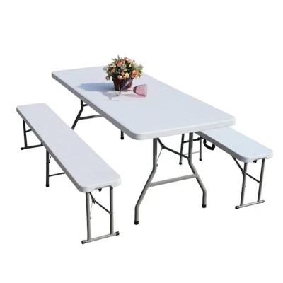 China High quality HDPE+plastic steel pipe square table folding portable plastic spraying table for sale