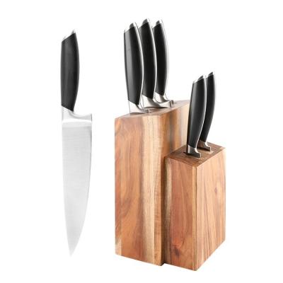 China Viable hot sale 6pcs kitchen knife set excellent housewares knife set with acacia wood block for sale