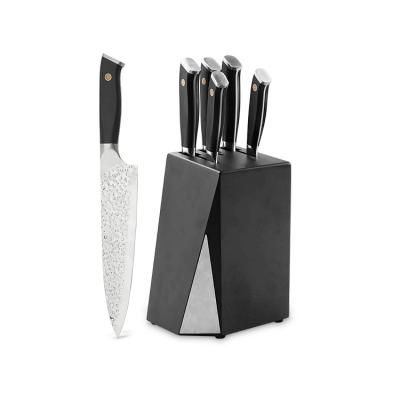 China Viable Professional Kitchen Knives Set 5PCS Stainless Steel Kitchen Knife Set With Wooden Block for sale