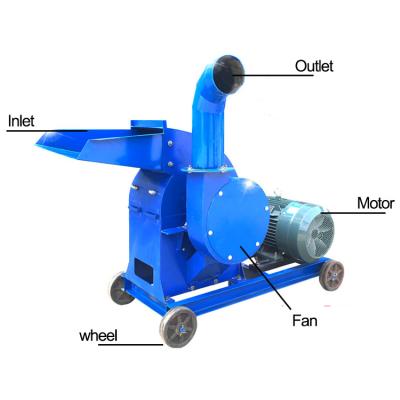 China Poultry Farm Grass Cutter Corn Stalk Crusher Wheat Farm Straw Chopper Machinery For Feed for sale