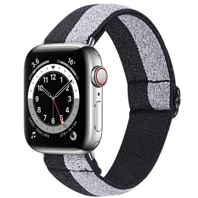 China Single Elastic Elastic Loop Strap For Apple Watch 40mm 44mm 38mm 42mm Correa Nylon Strap For iwatch Se 5 Series 6 Watch Band 4 3 2 for sale