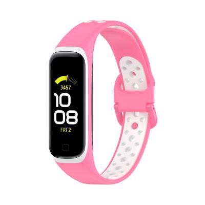 China Colorful Soft Silicone Silicone Straps For Samsung Galaxy Fit Bracelet 2 SM-R220 Replacement Watch Band Strap For Galaxy Fit2 for sale