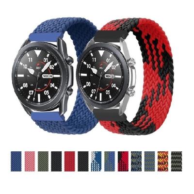 China Solo Band 20mm/22mm Braided Elastic Loop For Samsung Galaxy Watch Strap 3/46mm/42mm/Active 2/Gear S3 Huawei Watch Strap GT/2/2e/Pro for sale