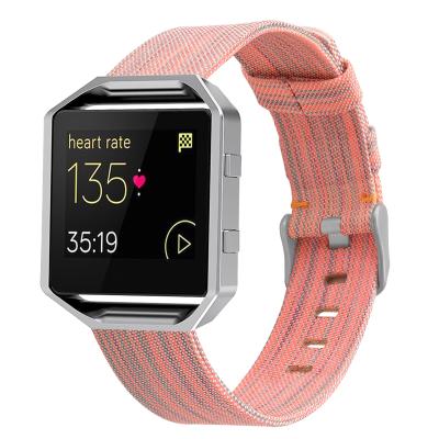 China Watch band strap suitable for fitbit smart flame watch color nylon canvas strap for sale