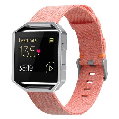 China Watch band strap suitable for fitbit smart flame watch color nylon canvas strap for sale