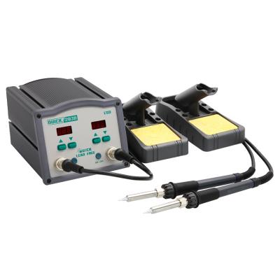 China 90W Dual soldering irons Quick 203D soldering station high frequency 203D station soldering 160*130*100mm for sale