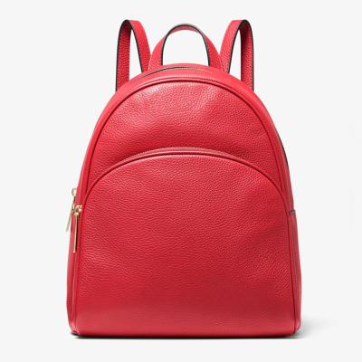 China Custom Logo Red Pebble Leather Ladies Waterproof 13 Inch Laptop Backpack Fashion Women Bagpack Bag for sale