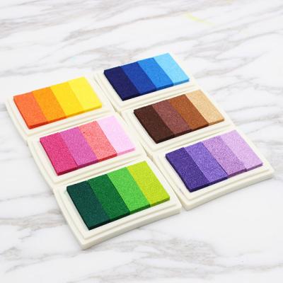 China No Smell 6 Colors DIY Scrapbooking Vintage Open Ink Pad Colorful Stamp Stamps Decoration Stamp Painting Sealing Ink Pad for sale