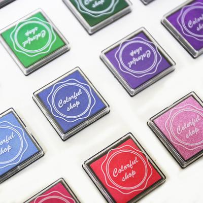 China No Smell Hot Sales 20 Colors Thumb Mini Square Pad Fingerprint And Craft Stamp Ink Pad Set for sale