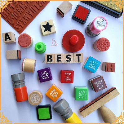 China Office Manufacturer Supply Rubber Stamp Materials With Ink Pad for sale