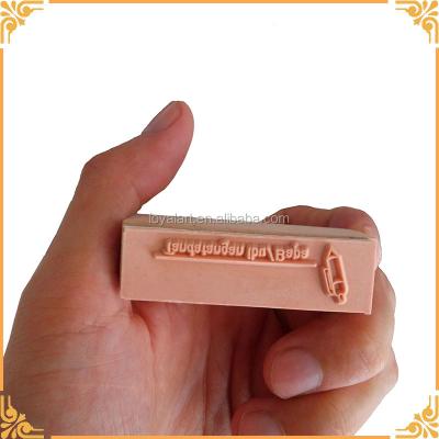China Children's Toy Factory Supply New Design Instant Rubber Stamp Luxury Wooden Stamp for sale