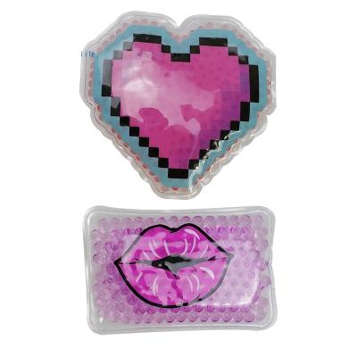 China Cold Pack For Eyes Lip Heart Pattern Puffy Beads Gel Walmart Hot Cold Ice Pack In Regular Shape for sale