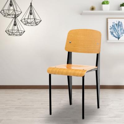 China Jean Style Dining Chair Solid Modern Wood Restaurant Dining Stackable Modern Chair for sale