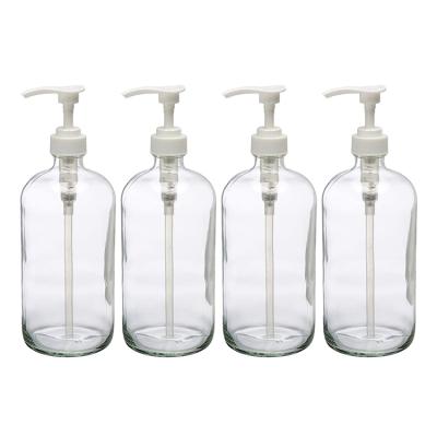 China 250ml 500ml Cosmetic Luxury Empty Foam Lotion Soap Dispenser Glass Pump Bottle for sale