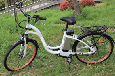 China Faltendes elektrisches Fahrrad des Stahlsattelpendlers, Shimano 7 - beschleunigen Sie elektrisches Vorlagenfahrrad des Turniers zu verkaufen