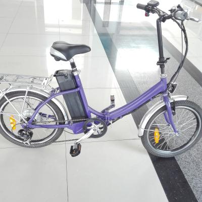 China SHIMANO 6 Speed Foldaway Electric Bike , F - V brake / R servo brake electric foldable bike for sale