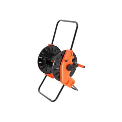 China Flexible Garden Water Pipe Plastic Free Portable Hose Reel Trolley With Handle for sale