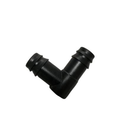 China 16MM Elbow Plastic Joiner For Micro Irrigation Pipe Burr Fitting for sale