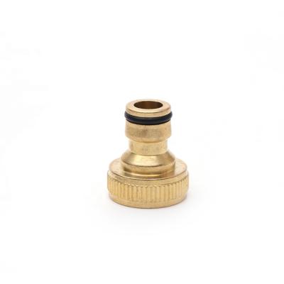 China 3/4' Adjustable High Pressure Garden Agricultural Water Hose Fitting Brass Faucet Connector for sale