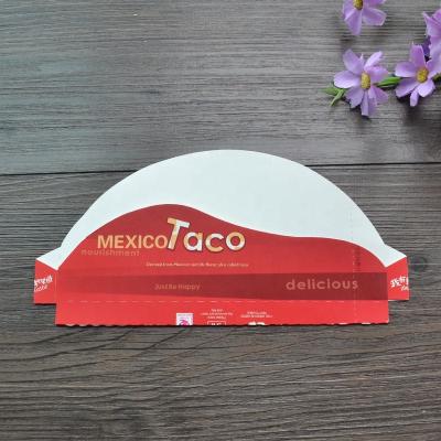 China Biodegradable Custom Logo Printing Paper Packaging Hot Dog Tray Takeaway Food Container for sale