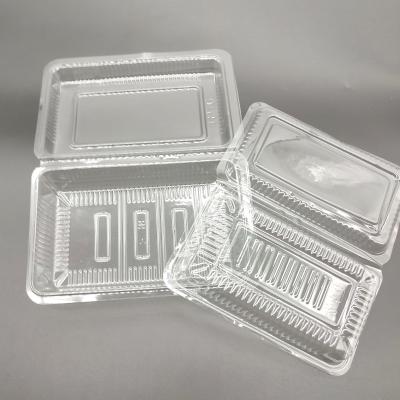 China Plastic Food Tray Food Containers Shell Clam Blister Plastic Box Packaging for sale