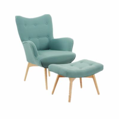 China Living Room Chair Velvet Accent Chairs With Rubber Wood Legs Modern Style Velvet Living Room Chair Set for sale