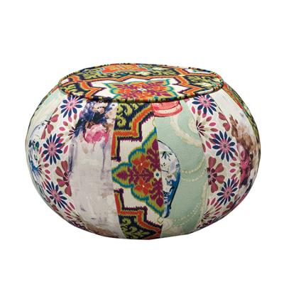 China Indian Ottoman Fabric Covered Comfortable Round Stools From Living Room China Manufacturer for sale