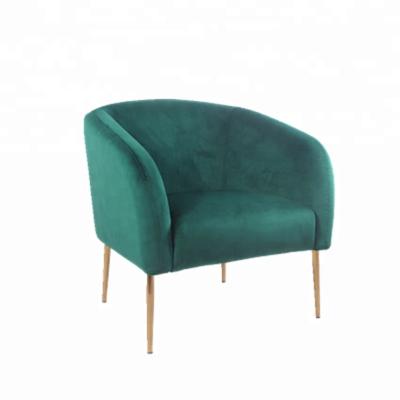 China Green velvet chair luxury modern velvet accent chair with arms, design armchair for living room chair, modern leisure chair design for sale