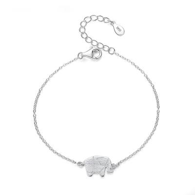 China CLASSIC Fashion Silver Jewelry 18k Gold Plated Couples Animal Elephant Charm Adjustable Bracelet For Women for sale