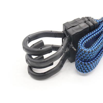 China Premium Bundled Elastic Nylon Expandable Goods Luggage Rope With Hooks for sale