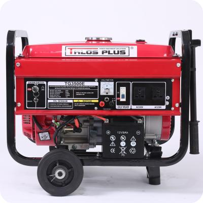 China 3kW Start Gasoline Engine Portable Electric Generator With Battery TG3500E TG3500E for sale