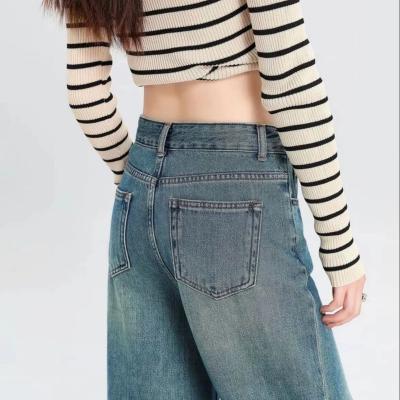 China Sustainable high quality Washed fashion female denim pants New Arrival jeans for women for sale