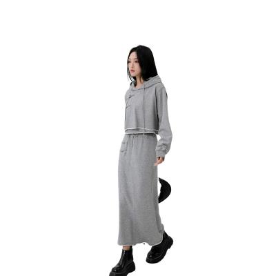 China Breathable 2023 New Arrivals Cropped  Hoodie women's clothing wholesale hoodies set for sale