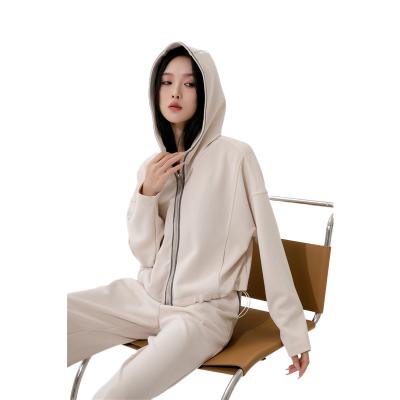 China Breathable 2023 New design Two Piece Set Sportswear Casual suit Women Clothes with zipper for sale