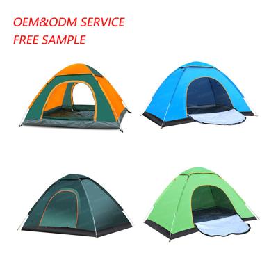 China Durable QIBU Custom Printed Automatic Tents 210D Oxford Cloth Waterproof Outdoor Pop Up Camping Tent for sale