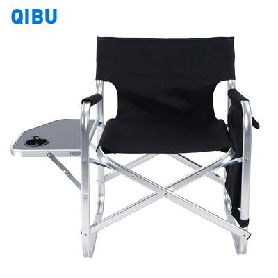 China Free Sample Modern Portable Folding Chair QIBU Low Back Ultralight Camping Director Chairs Foldable With Armrest for sale