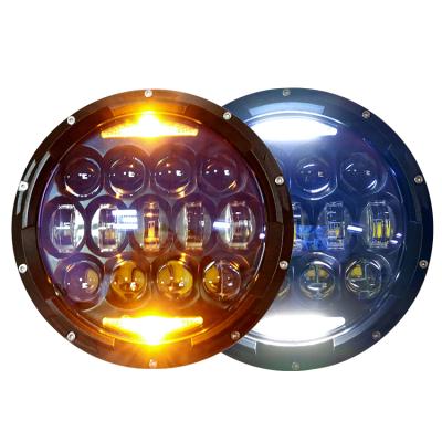 China For Jeep Wrangle German Chip 7 Inch 130W High Low Beam Headlight For Wrangler With Angel Eyes LED Light SUV for sale