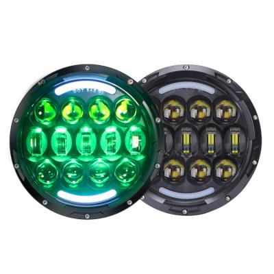 China H4 RGB Plug SUV Light For Jeep Led Lights 7 Inch 105W RGB Headlamp For Harley Motorcycle Modified for sale