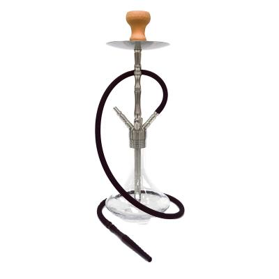 China Wholesale good high quality factory stainless steel hookah 2 pipe smoking shisha set hookahs with cheap price for sale