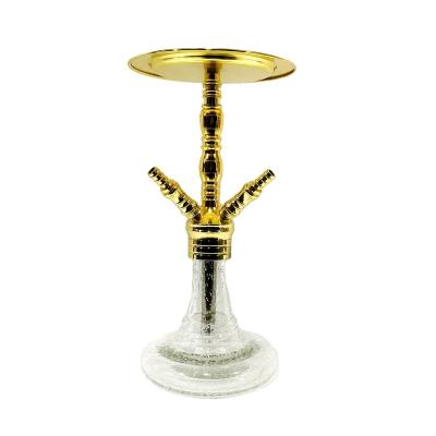 China Good New Product Stainless Steel Hookah Cream Waterpipe Hookah Two Hose Smoking Hookah For Wholesales for sale