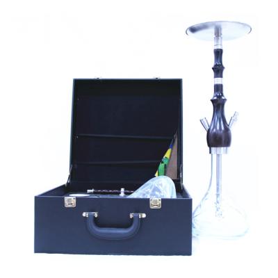 China Glass Can Be Large Customized Stainless Steel Glass Shisha Wholesale Wooden Hookah Hookah Can Supply In Portable Case Box for sale