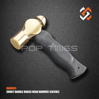 China High Quality 1LB Short Handle Head Mallets HAM003 Brass Hammers. HAM003 for sale