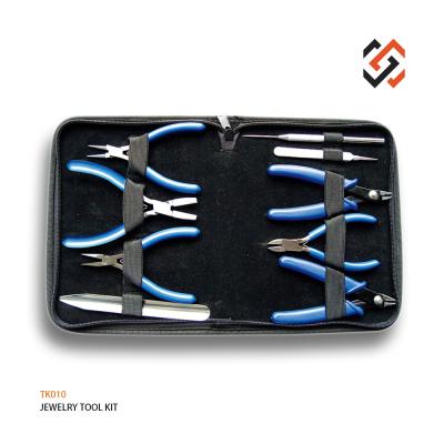 China PopTings 9pcs Jewelry Tool Kit Jewelry Pliers Kit TK010 Beading Tool Kit TK010 for sale