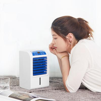 China New Invention 12V Eco-friendly Low Power Consumption Lonmon Negative Ion Water Evaporate White Air Conditioner Fan for sale